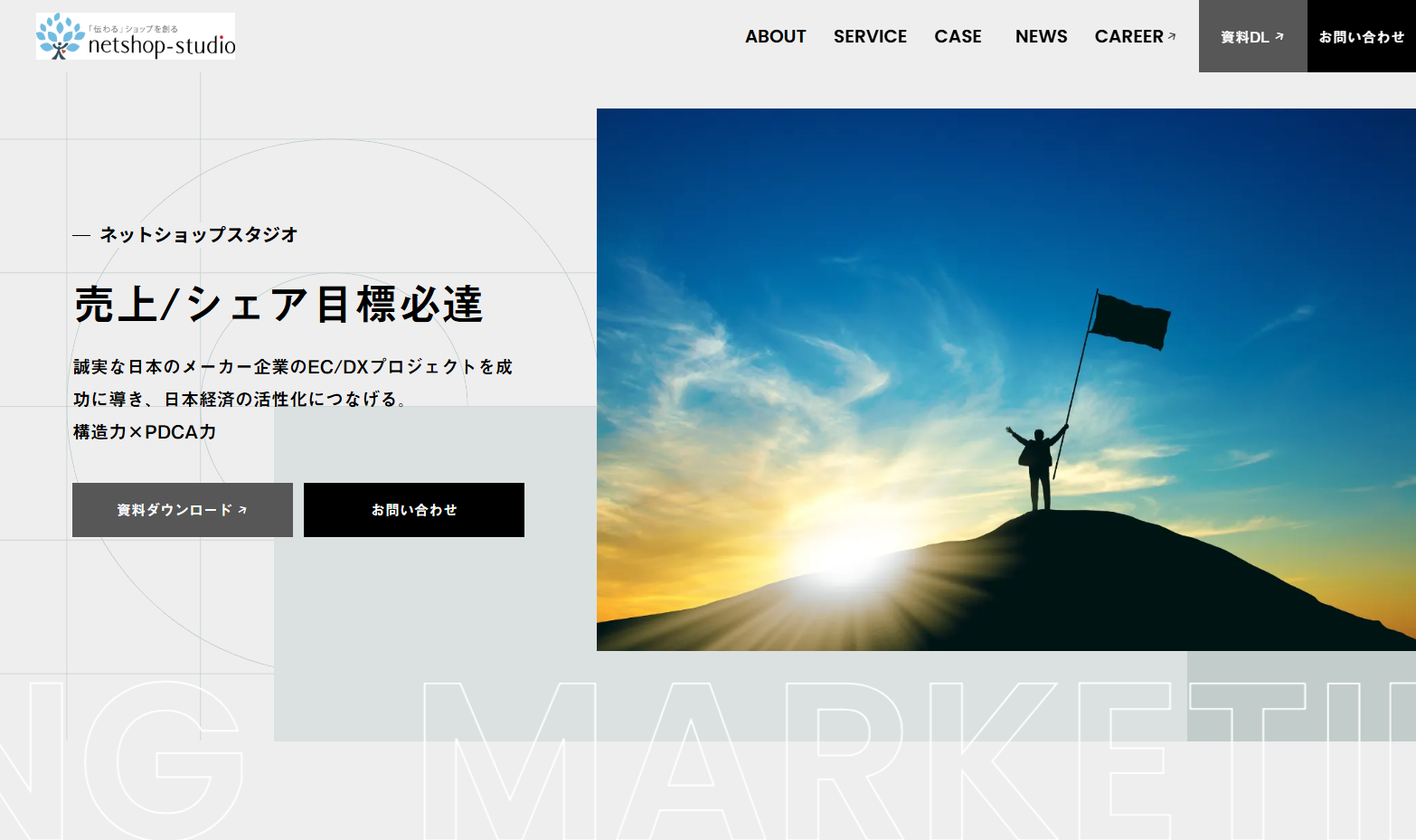 株式会社ネットショップスタジオのホームページ制作サービスのホームページ画像