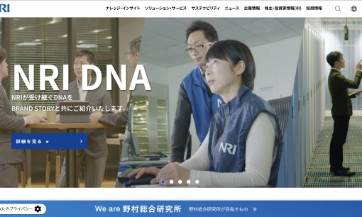 株式会社野村総合研究所のコンサルティングサービスのホームページ画像