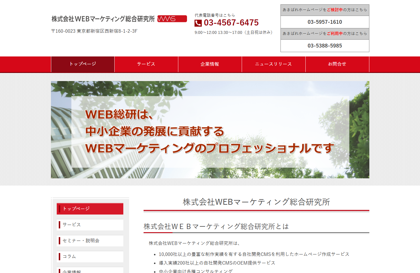 株式会社WEBマーケティング総合研究所の株式会社WEBマーケティング総合研究所サービス