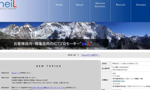 株式会社ニールのシステム開発サービスのホームページ画像