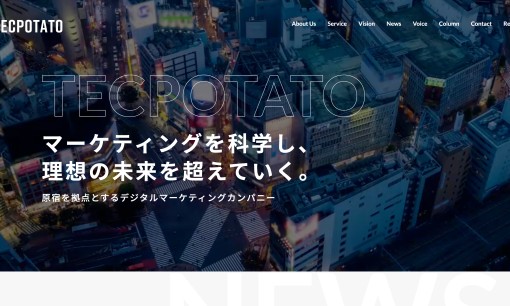 株式会社TecPotatoのホームページ制作サービスのホームページ画像