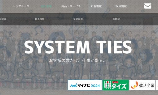 株式会社システムタイズのホームページ制作サービスのホームページ画像