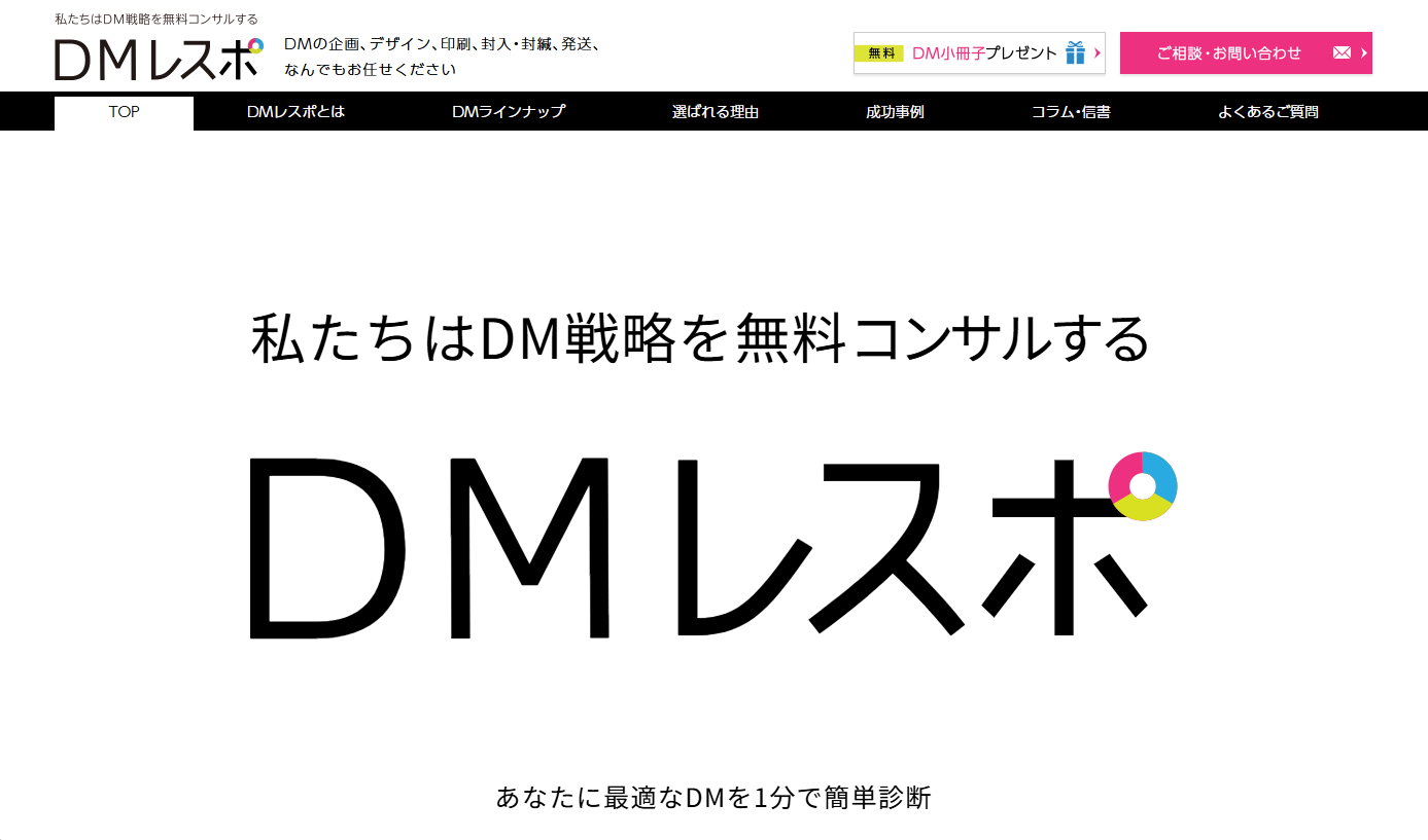 株式会社アルケ通信社のDM発送サービスのホームページ画像