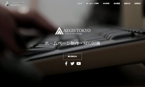 株式会社 エージス東京のホームページ制作サービスのホームページ画像