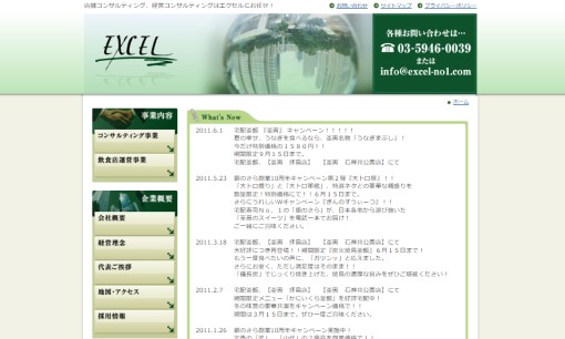 株式会社エクセルのコンサルティングサービスのホームページ画像