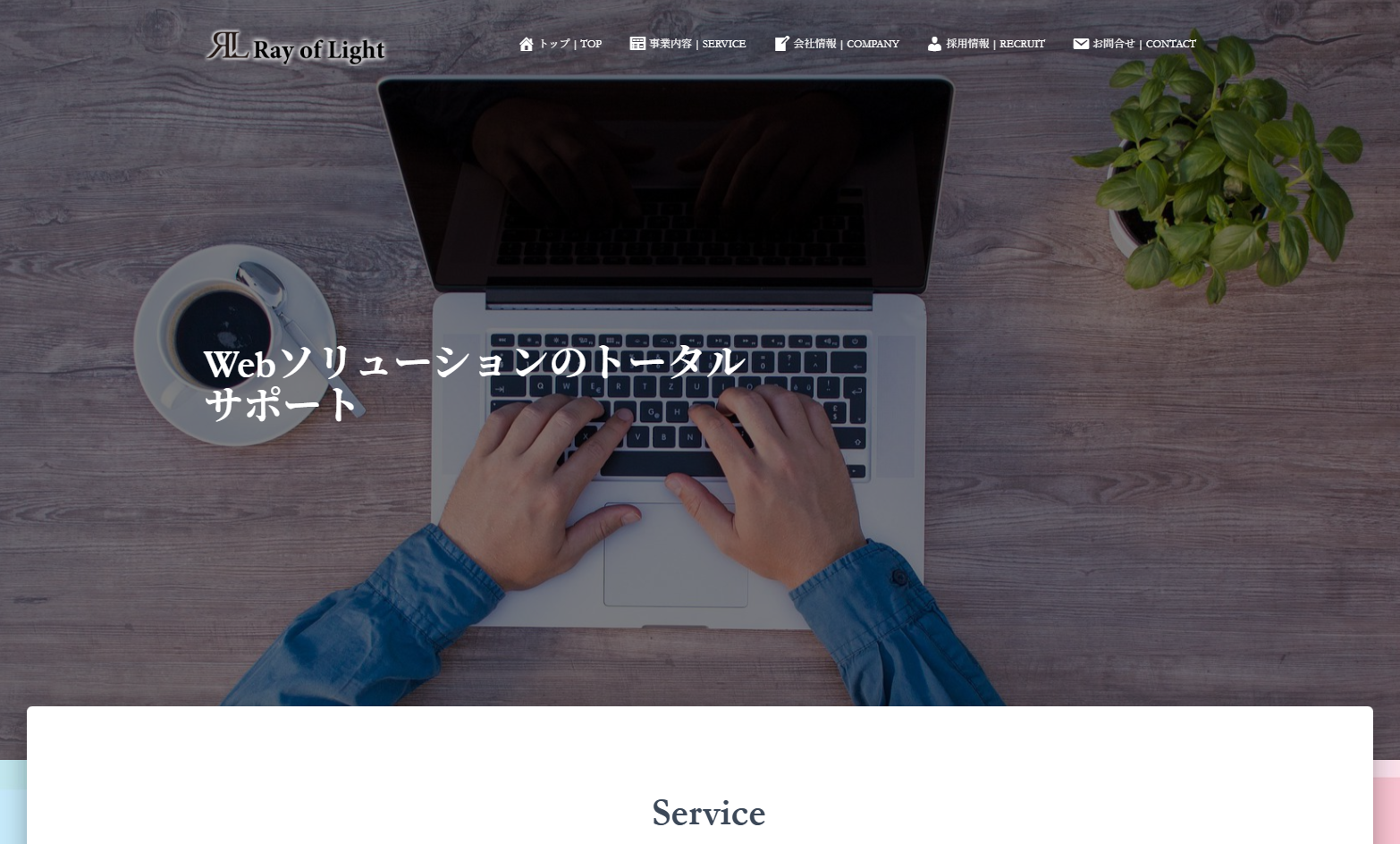 株式会社Ray of Lightの株式会社Ray of Lightサービス