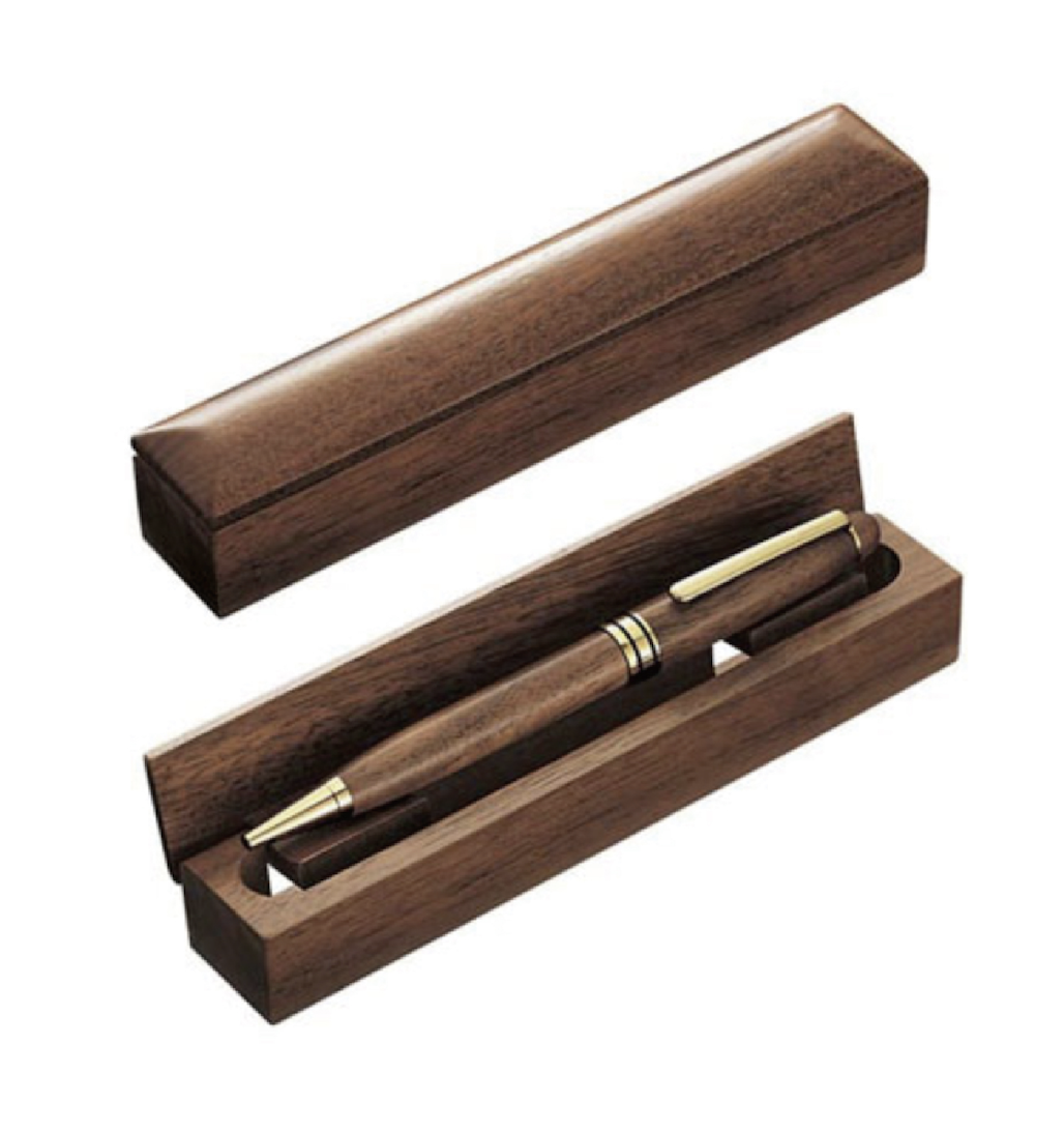 ノベルティ：木箱付き木製ボールペン