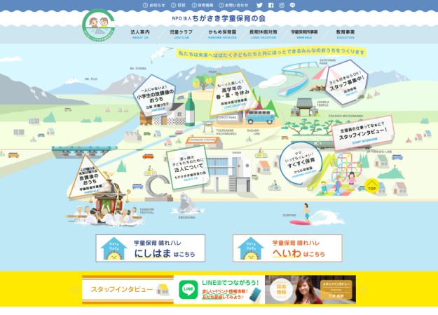 特定非営利活動法人 ちがさき学童保育の会のコーポレートサイト制作（企業サイト）