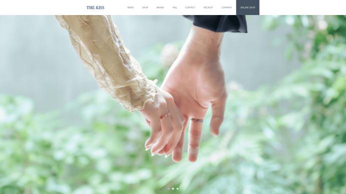 【ペアジュエリーブランド】THE KISS（ザ・キッス）」公式サイト制作