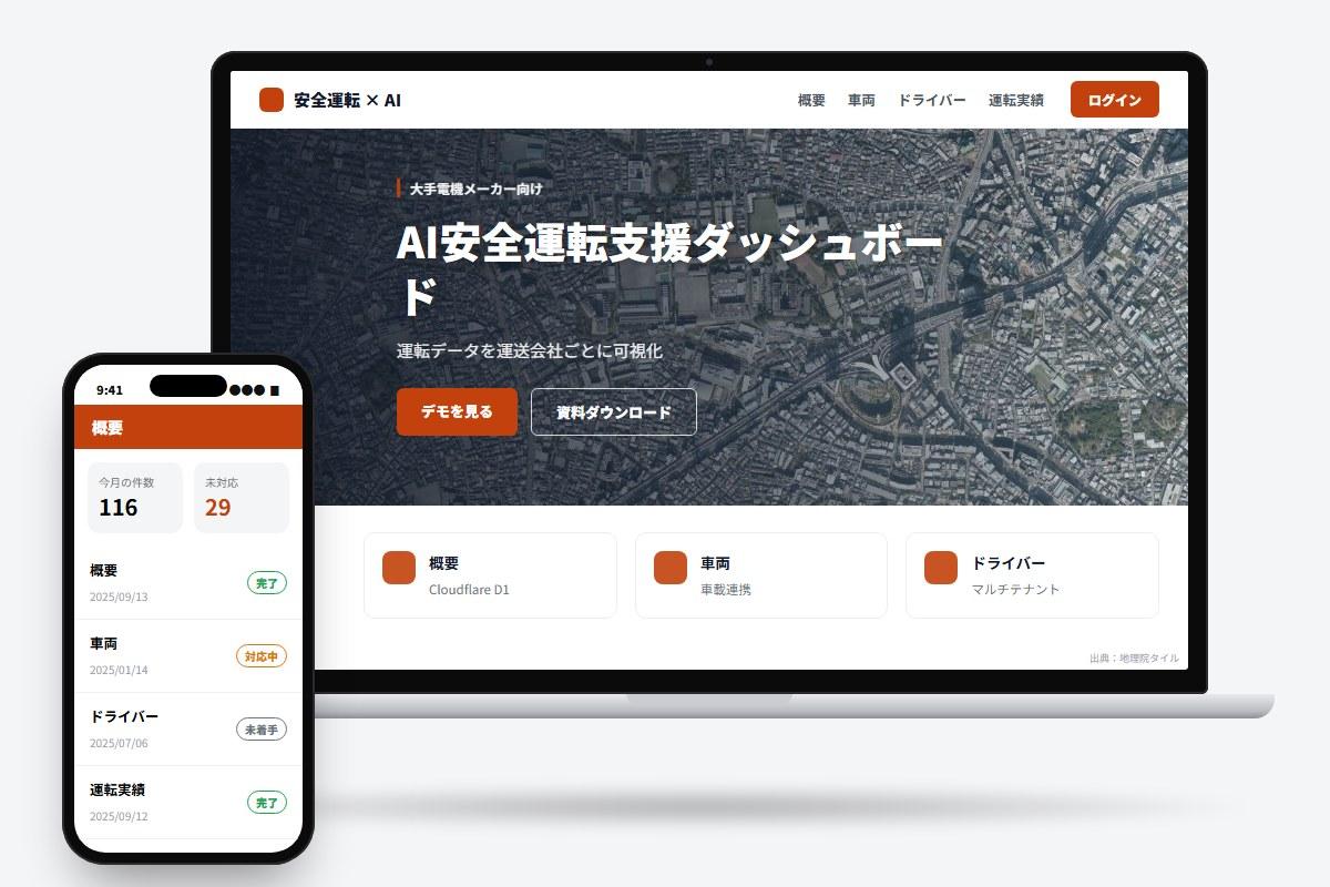 運送会社向けAI安全運転支援の管理基盤