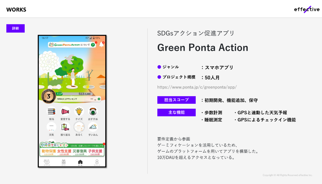 SDGsアクション促進アプリ Green Ponta Action(株式会社 ロイヤリティ マーケティング)