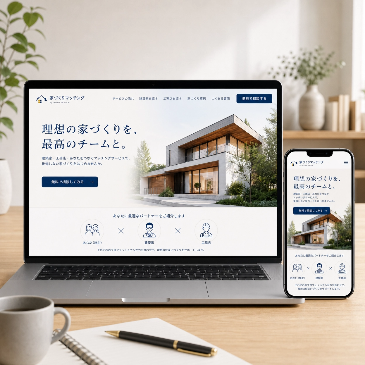 建設業界向けマッチングサービスの開発