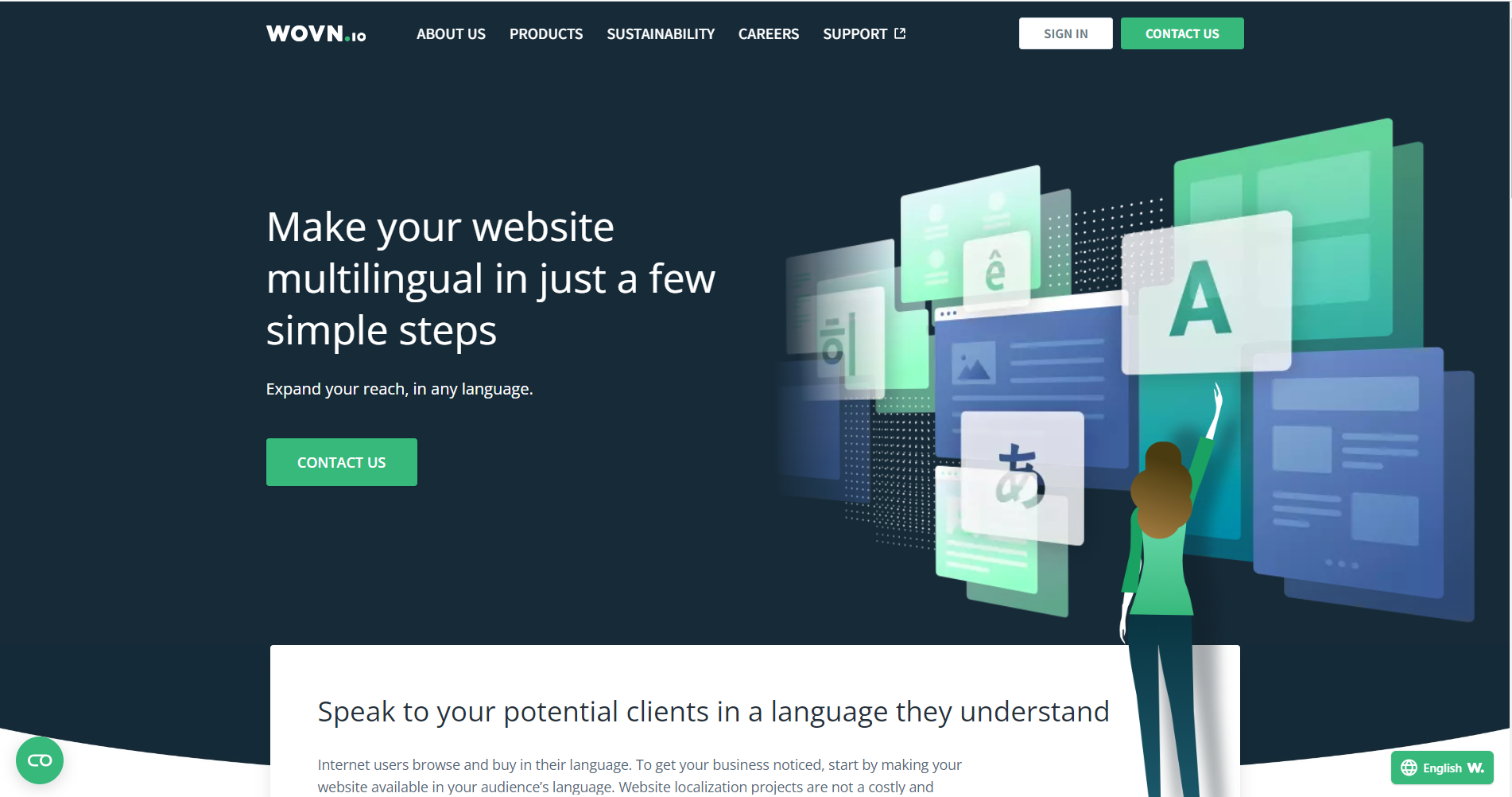 ウェブサイト多言語化サービス