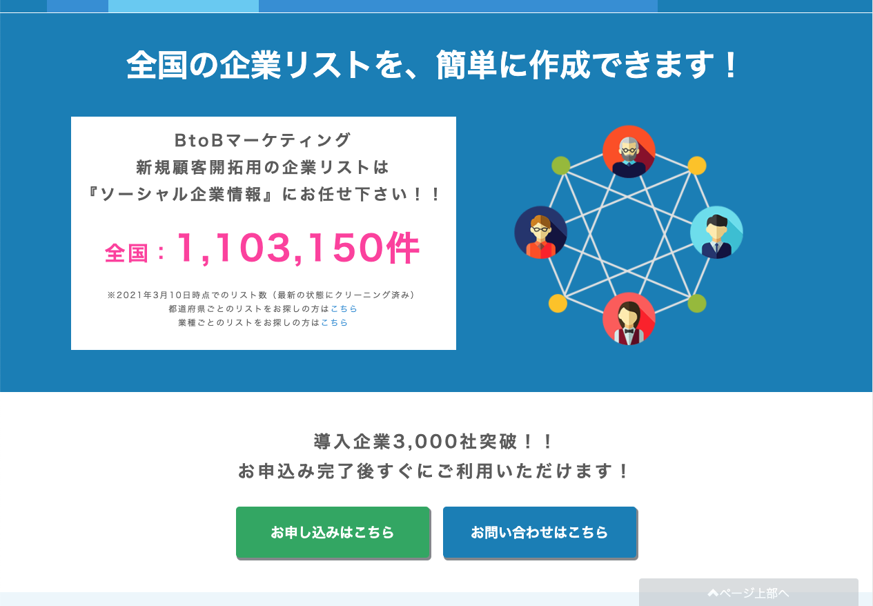 トライベック株式会社のトライベック株式会社:企業データ取得サービス